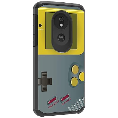 TurtleArmor | Compatible with Motorola Moto G7 Power Case | Moto G7 Supra Case | Slim Hybrid Hard Shell TPU Dual Layer Case Cool Designs - Gray