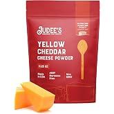 Judee's Gluten Free Yellow Cheddar Cheese Powder - Sauces &amp; Soups with Cheddar Powder Seasoning - Pasta &amp; Macaroni with Powdered Cheese - Non-GMO &amp; Gluten-Free for Dietary Needs - 11.25 oz