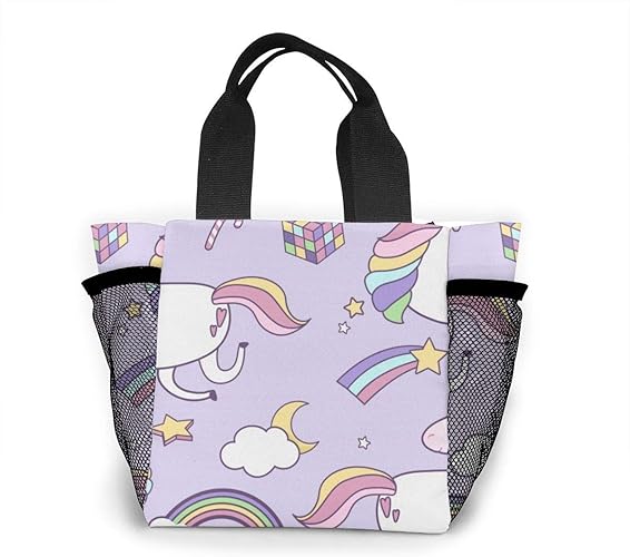 Amazon ランチバッグ エコバック 買い物バッグ ユニコーン 手提げ バッグ ト おしゃれ 手提げバッグ お弁当 かわいい Derrick Amanda エコバッグ 買い物バッグ