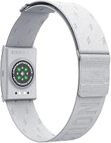 COROS Heart Rate Monitor Armband Large Gray Bluetooth 38 Hour Battery Life