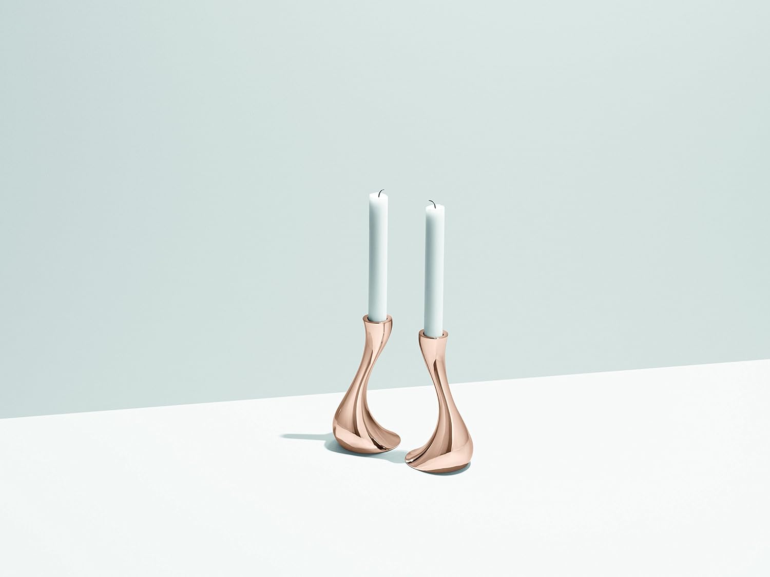 Georg Jensen Cobra Small Candleholder Set, Rose Gold Plated Stainless Steel - Image 3