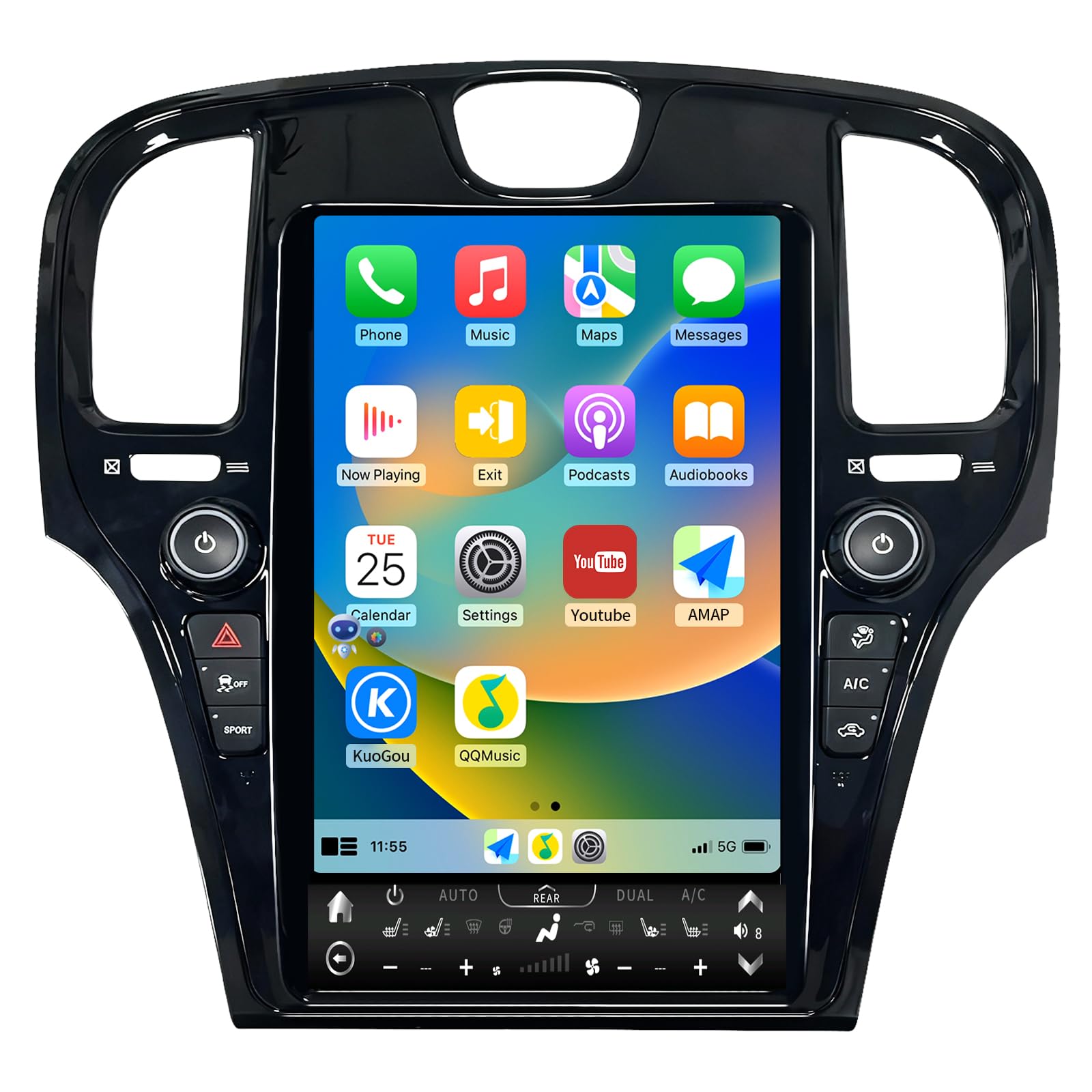 Photo 1 of Car Radio for Chrysler 300C 2011-2014 Radio Upgrade with Carplay Android Auto 8+128G 13.6 Inches Touch Screen Head Unit Replacement Keep OEM Camera GPS Navigation 4G SWC