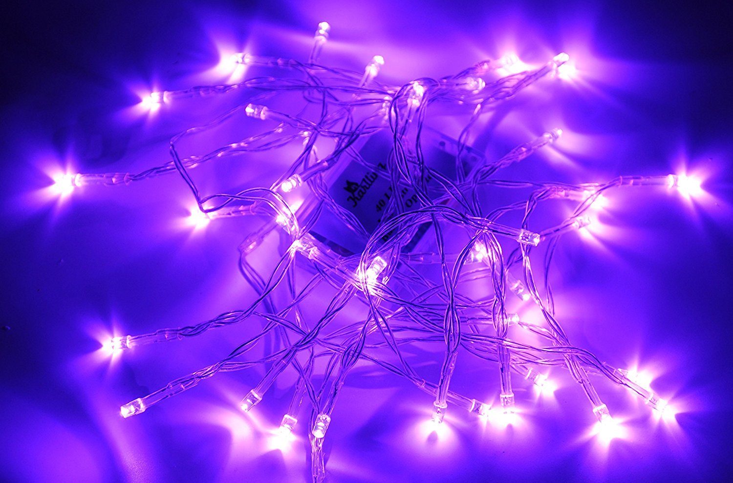 Karlling Battery Operated Purple 40 LED Fairy Light String Wedding Party Xmas Decorations(Purple)