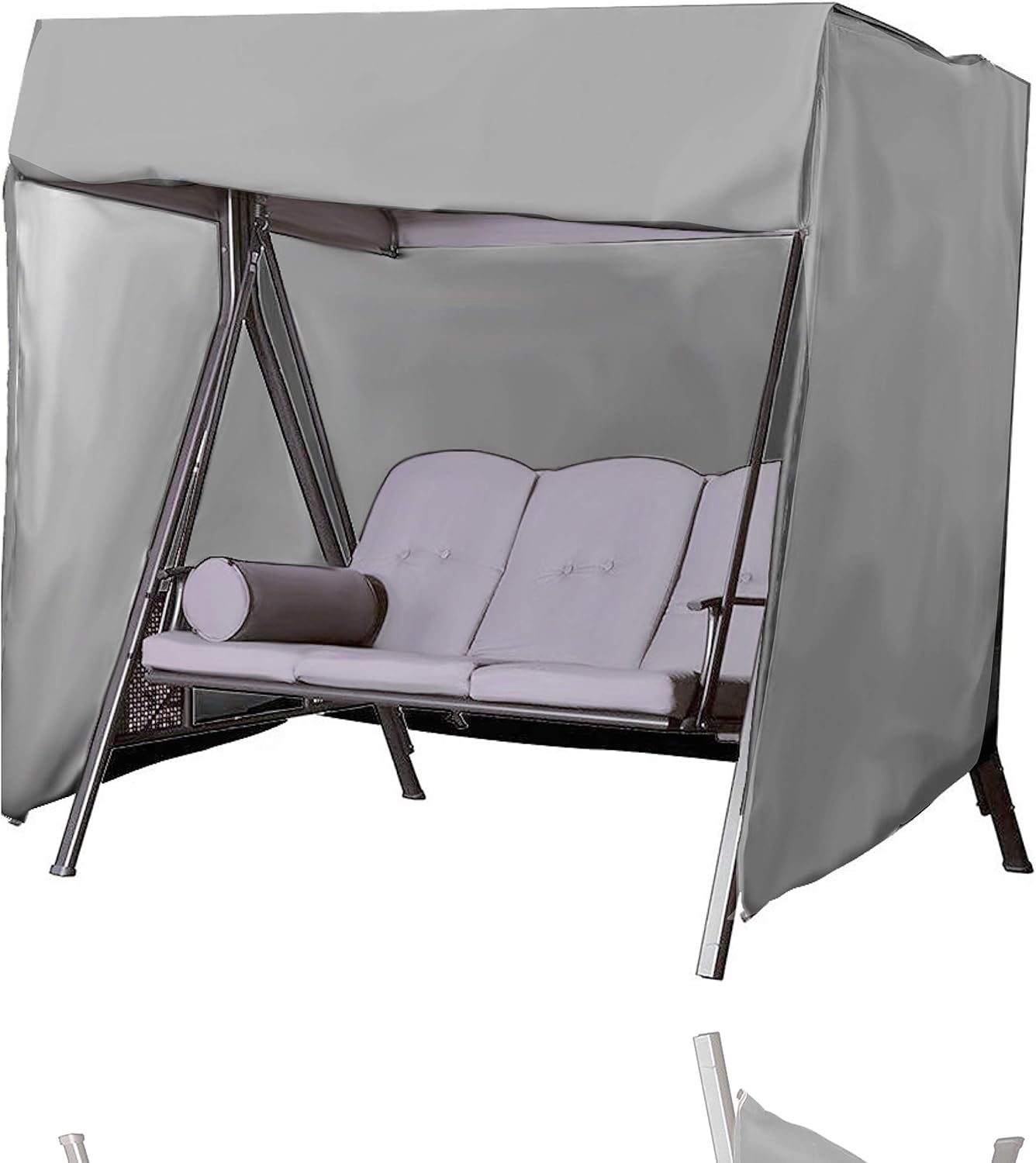 TK Gruppe Timo Klingler Hollywoodschaukel Abdeckhaube Plane Abdeckplane grau für Gartenschaukel Abdeckung Schutzhülle