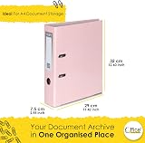 Office Centre Pastel Pink A4 75mm Lever Arch File 32cm x 29cm view 3