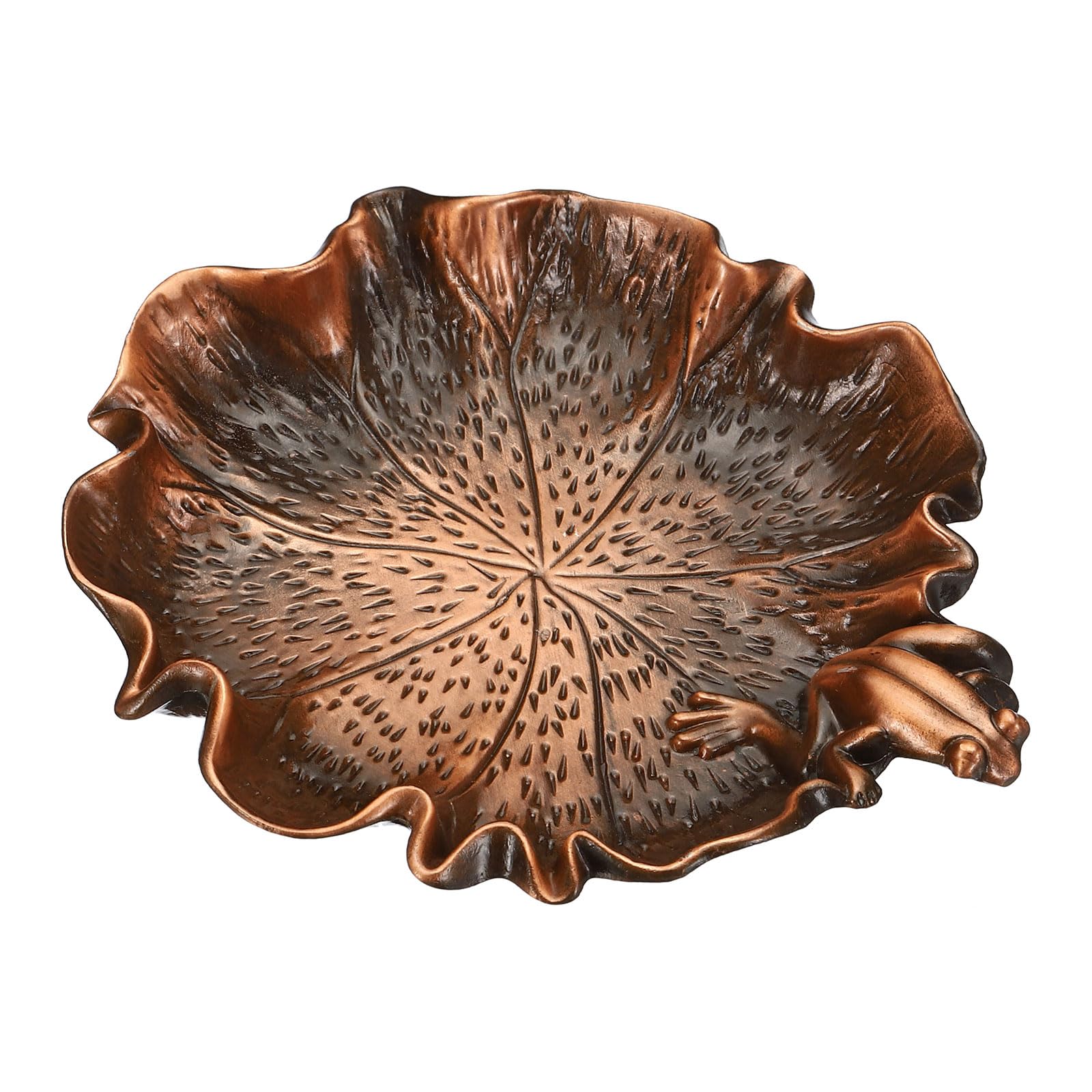 PATIKIL Ink Dish Plate for Chinese Calligraphy Writing, Copper Ink Holder Rest Ink, Water Brush Pen Holder for Stone Traditional Beginners Japanese Practice Painting, Gold