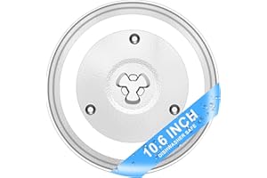 SDTC Tech 10.6" Microwave Glass Plate, Turntable Plate Glass Tray Replacement Compatible with GE, Panasonic, Toshiba, Galanz, Farberware