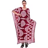 Oussum Women Kaftan Plus Size Polyester Summer Lightweight Caftan Swimsuit Cover Ups Maxi African Mumu Lounge House Dress