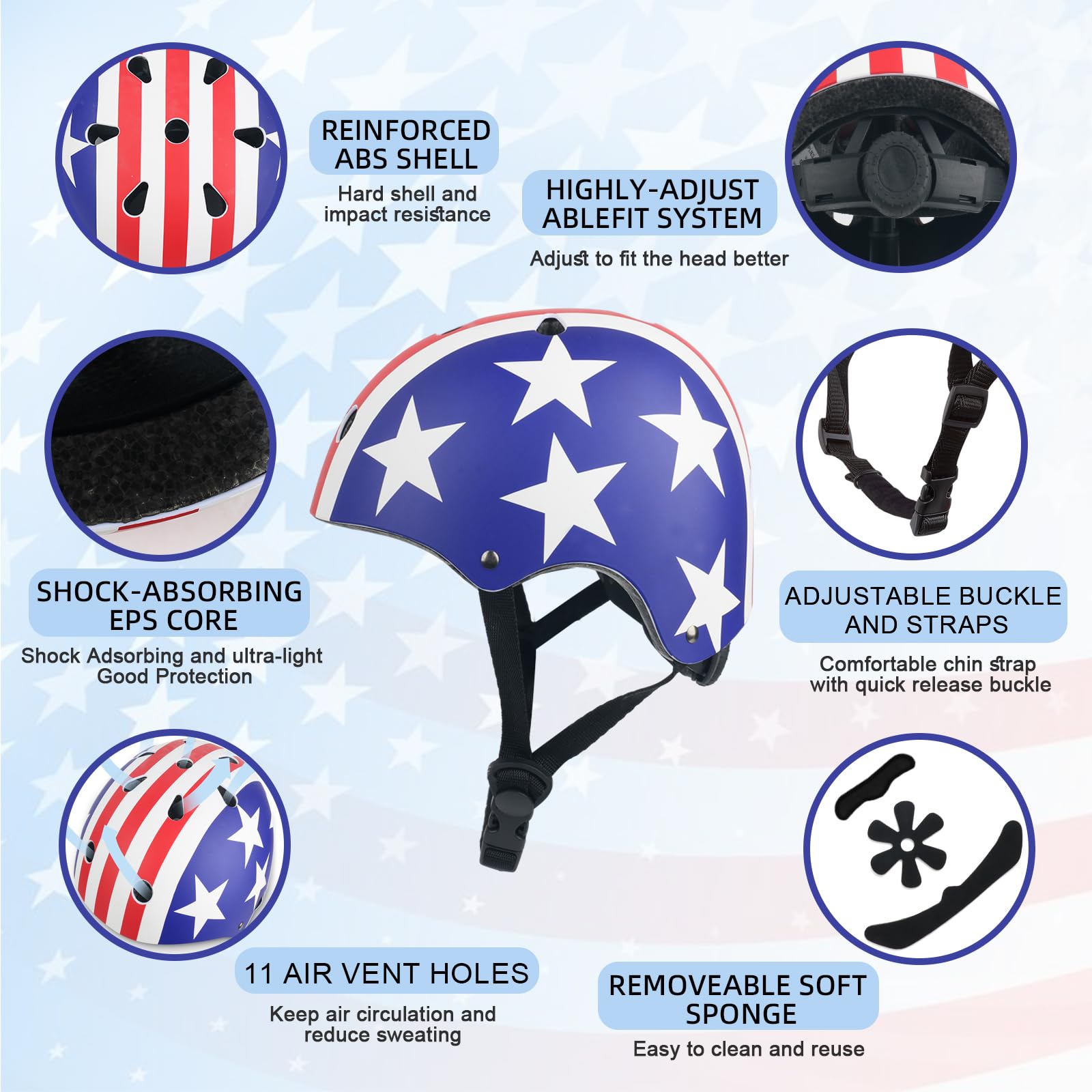 FYHART Kids Bike Skateboarding Helmet for Boys Girls Toddler CPSC Certified, Adjustable Protective Gear Helmet for Multi-Sports Cycling Inline Roller Skating Bike Rollerblading Scooter