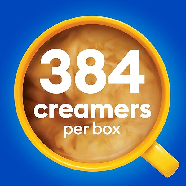 INTERNATIONAL DELIGHT COFFEE CREAMER SINGLES, HALF & HALF, SHELF STABLE FLAVORED CREAMER, 384 CT, 0.44 FL OZ, PRE-PORTIONED CREAMERS