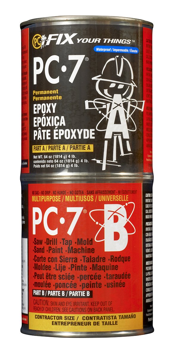 PC Products PC7 Epoxy Adhesive Paste, TwoPart Heavy Duty, 4lb in Two