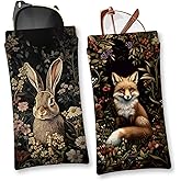 Mingdcdc Eyeglasses Sunglasses Case PU Soft Squeeze Top Glasses Pouch for Women Men,Animal Pattern Portable Anti Scratch