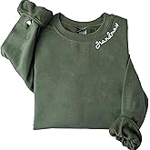 GodLover Personalized Embroidery Grandma-Nana-Mimi-Gigi-Granny With Heart Sweatshirts,Grandma Gift Mothers Day