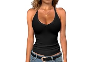 Jar of Love Women's Workout Tank Top with Built-in Shelf Bra-V-Neck Racerback Ribbed Cami for Gym, Yoga, Running