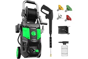 DECOKTOOL Electric Pressure Washer - 4500 PSI 2.8 GPM Electric Power Washer with 35FT Power Cord, 4 Different Nozzles, Soap C
