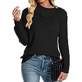 Womens Sweater Turtleneck Knit Long Sleeve Fall Fashion Jumper Cozy Pullover Tops