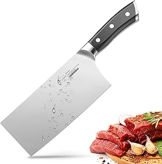 SKY LIGHT Chinesisches Kochmesser Hackmesser Küchenmesser 18cm China Messer Hackbeil aus Deutscher Hochgekohlter Edelstahl mit Scharfer Klinge für Küche, Mehrzwecknutzung und Restaurant