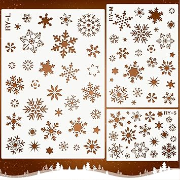 Amazon Com Mocoosy Christmas Snowflake Stencil Template
