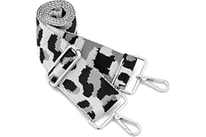 ZOOEASS Silvery Buckles Wide Shoulder Strap Adjustable Replacement Belt Crossbody Canvas Bag Handbag