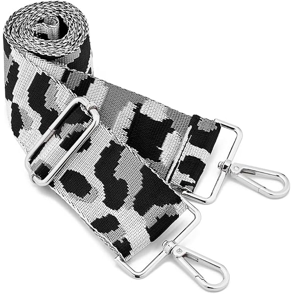 Adjustable Crossbody Strap For Purses - Checker Pattern With Silver Hook, 1.5 Inch Wide Replacement Strap