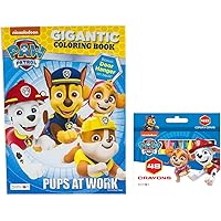 Amazon.com : Paw Patrol Gigantic Coloring Book with Crayons | 192p to Color with 48pc Crayons ...