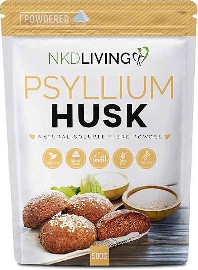 NKD Living Psyllium Husk Powder 1kg 2 x 500g Natural Soluble Fibre