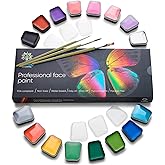 Face Paint Kit – Easy to Apply & Remove – Water Activated – Non-Toxic & Hypoallergenic – Professional Face Painting Kit for Kids & Adults