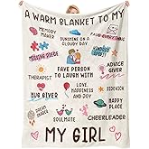 Valentines Gifts for Girlfriend, Girlfriend Birthday Gifts - Girlfriends Blanket, Christmas Valentines Day, Wedding Anniversary Birthday Gift for Women Wife GF, Soft Flannel Blanket 60"x50"