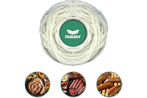 FAIRSKY Edible Natural Sheep Sausage Casings, Grade A Pre-Tubed Sausage Casings for Home Sausage Making,Breakfast Sausage,Chorizo,knockwurst,Wieners,Frankfuter,and Most Delicious Sausage-12m/39ft，Φ22-24mm