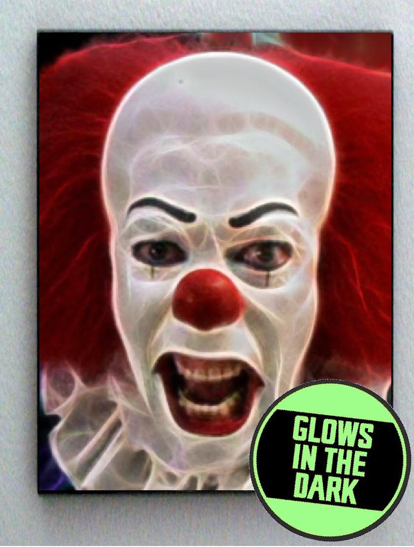 Pennywise IT Scary Creepy Clown Glow In The Dark Framed Cool Art Movie Mini Poster