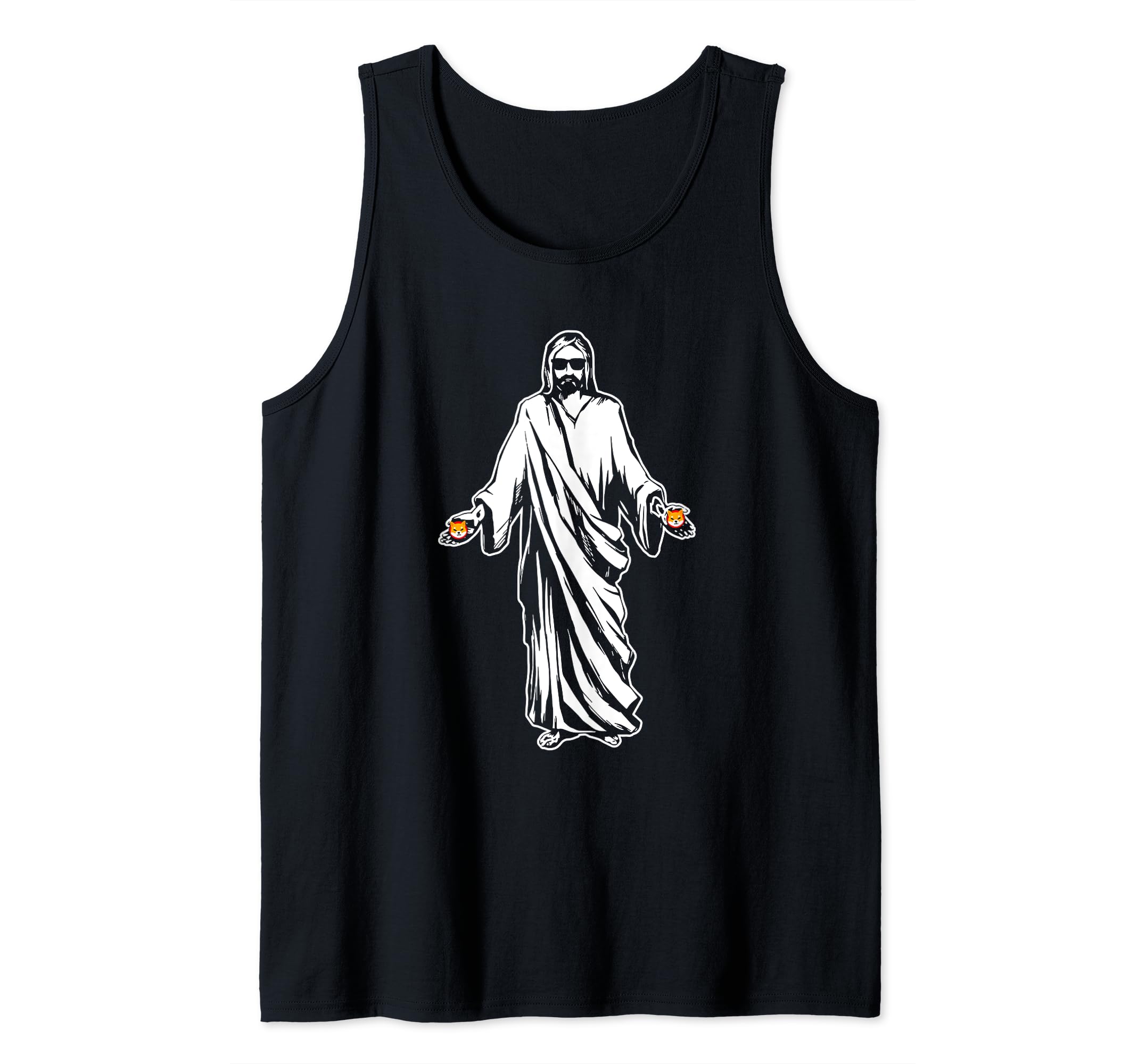 Jesus Shiba Inu Coin Humor Cryptocurrency Digital Currency Tank Top