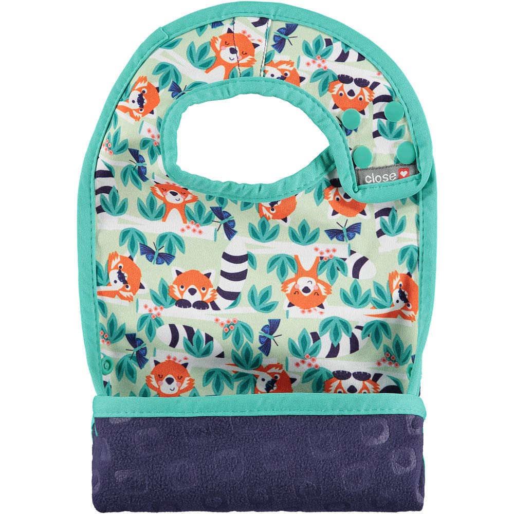 Close Pop-in 6plus Months Old Baby Dribble Bibs Unisex Waterproof Stain Resistant Simply Wiped Clean Red Panda Print