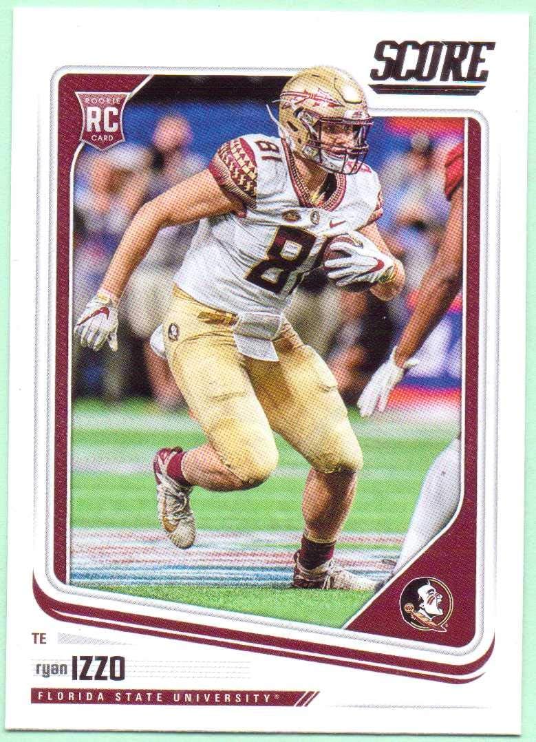 Ryan Izzo 2018 Score Rookie 408 New England Patriots Florida State Seminoles At Amazon S Sports Collectibles Store
