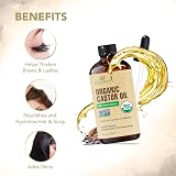 Botanic Hearth Castor Oil for Hair Brows Lashes 2 fl oz with Brush view 8