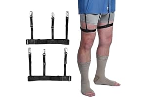 Wardrobe Hackers Shirt Stays for Men (Garter Style) 1 Pair - Elastic Black Shirt Tucker for Men and Women - Extendable Shirts Keepers