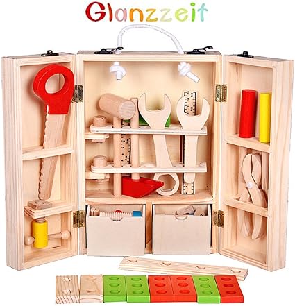 wooden tool box toy