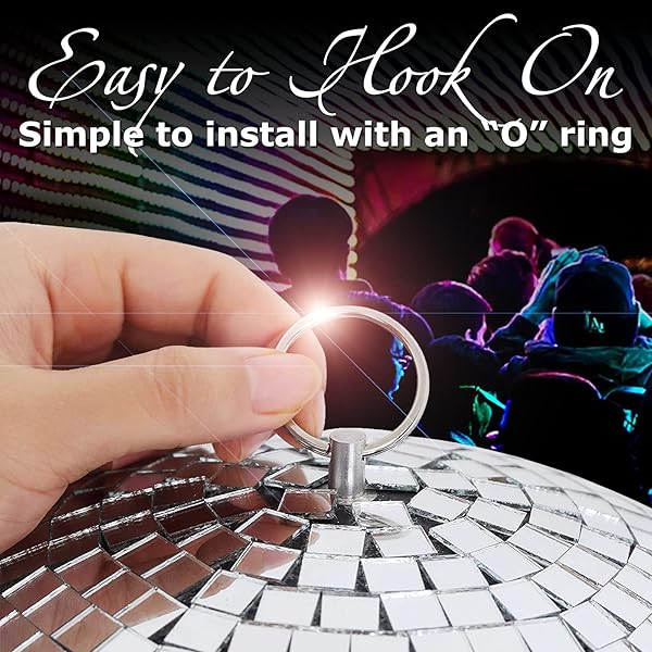 YOUDEPOT 16-INCH LARGE DISCO BALL – BIG HANGING MIRROR BALL DISCO BALL DECOR FOR DISCO PARTY DECORATIONS, WEDDINGS, EVENTS, DISCO CHRISTMAS DECOR, AND HOME CELEBRATION