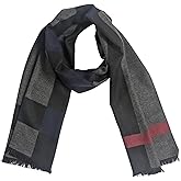 STELLA AMATA Lightweight Unisex Versatile and Stylish Cotton-blend Scarf (70.8in x 11.8 in)