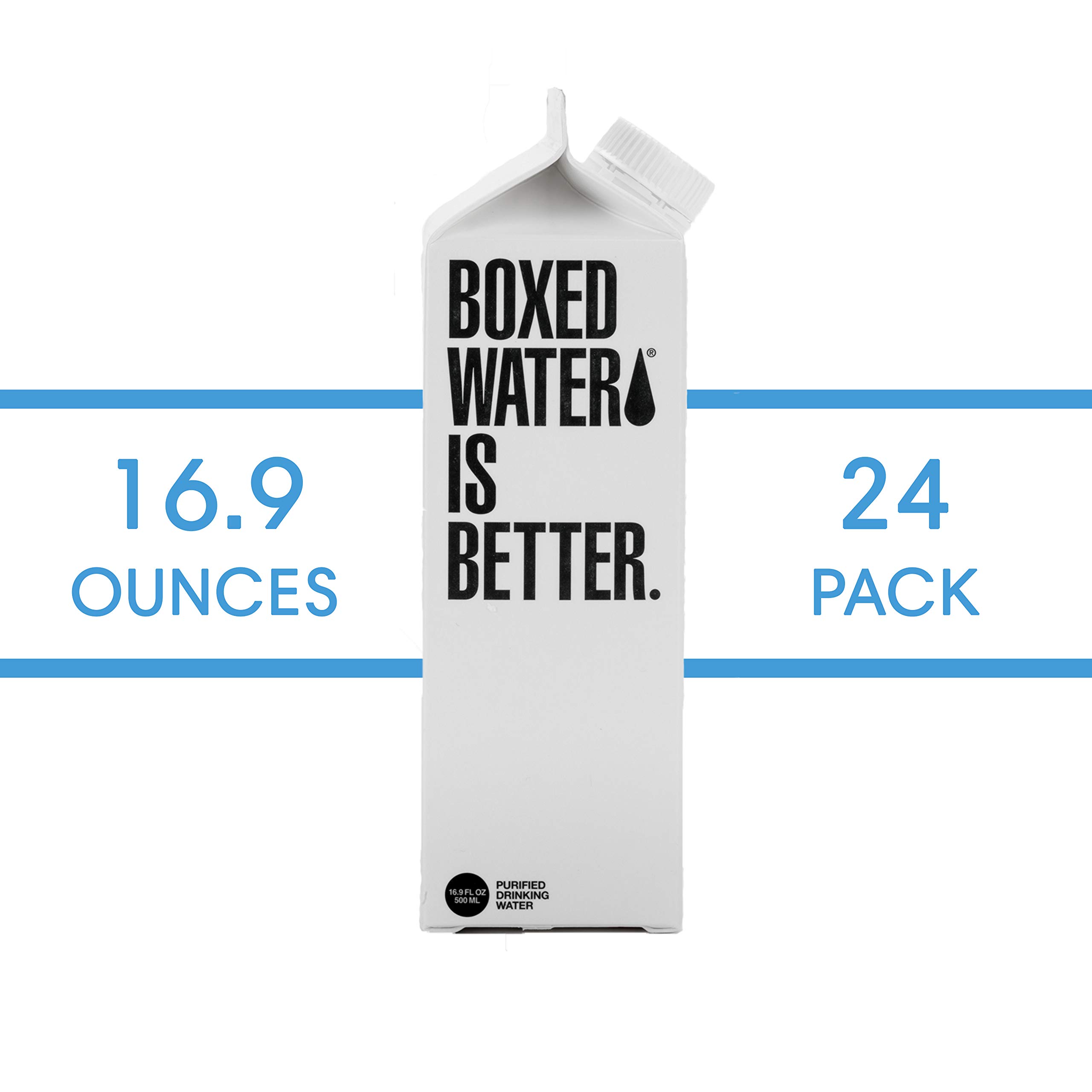 Boxed Water 16.9 ounce 24 Pack, Better than plastic bottled water, BPA