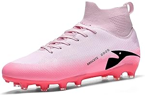 RROCDTE Boys Girls Soccer Shoes Outdoor Firm Ground Athletic Football Cleats for Little/Big Kid