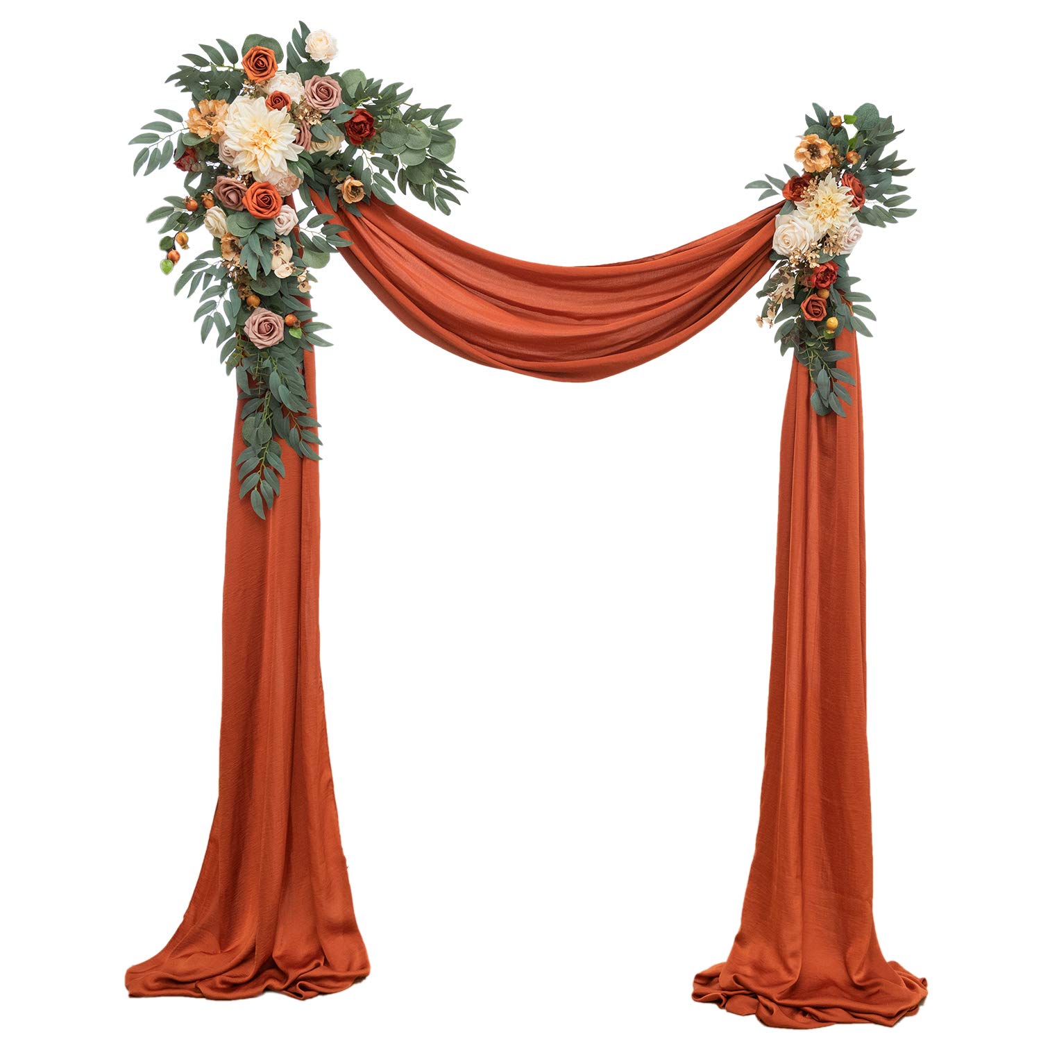 Ling's moment Artificial Wedding Arch Flowers Kit(Pack of 3) 2pcs