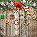 FRIDAY NIGHT 30 PCS Christmas Swirls Garland Foil Hanging Ceiling Decoration for Winter Wonderland Holiday Party Supplies with Christmas Deer & Santa Claus & Tree & Gift & bell