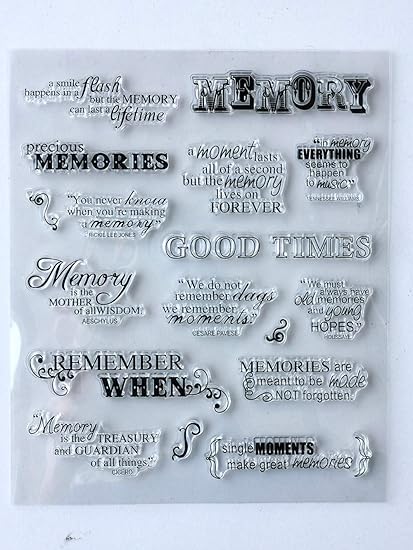 Maguo Great Moment Memory Quotes Clear Stamps For Card Making Decoration And Diy Scrapbooking Amazon In Home Kitchen
