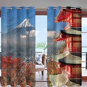 Hiiiman - Cortinas opacas con ojales en la parte superior, para porche