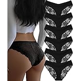 DHFBABY Sexy Cheeky Womens Underwear Comfortable Seamless Panties Luxurious Lace Bikini Briefs