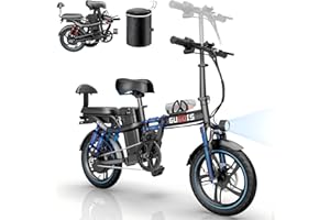 Electric Bike for Adults, 16" Tire E-Bike with 750W-1000W Peak Motor, 48V Removable Battery, Up to 45-60Miles PAS Range & 28-