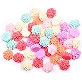 50pcs 12mm Resin Roses Flower FlatBacks Cabochons Decoration Flat Back DP259