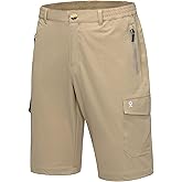 Little Donkey Andy Men's 11 Inch Quick Dry Bermuda Stretch Cargo Shorts Hiking Travel Golf