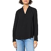 Adrianna Papell Womens Solid Long Sleeve Blouse