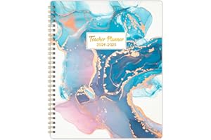 TULLOFA Teacher Planner 2024-2025 - 2024-2025 Weekly & Monthly Lesson Plan Book, July 2024 - June 2025, 8" x 10", Academic Planner 2024-2025 with Twin-Wire Binding for Teachers - Waterink